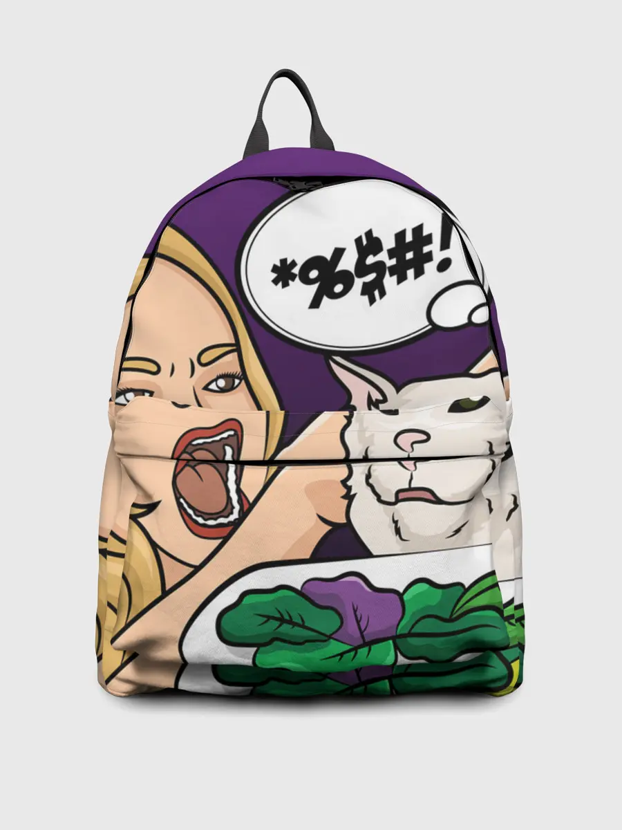 Рюкзак джинсовый / Woman yelling at a cat