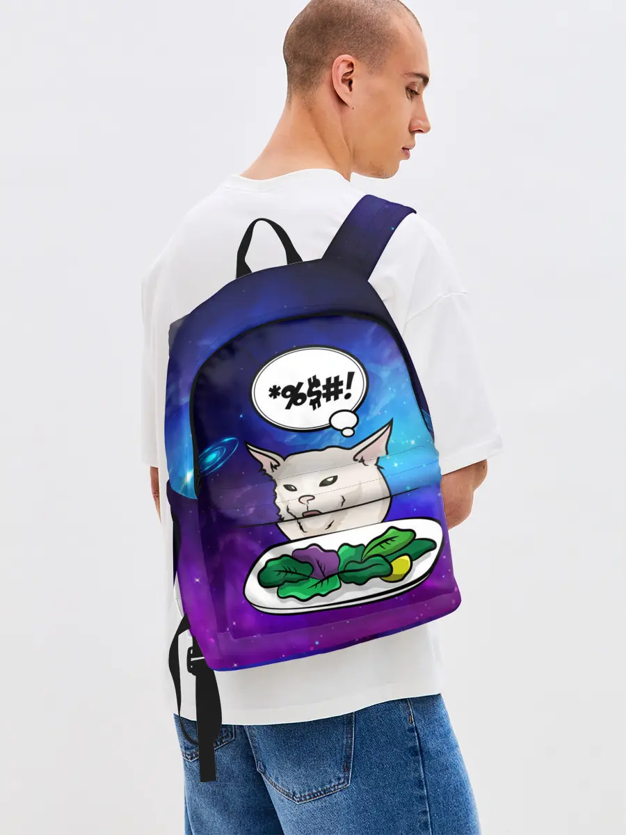 Рюкзак джинсовый / Woman yelling at a cat