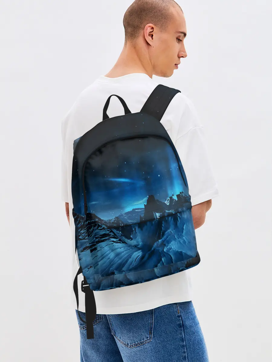 Рюкзак джинсовый / Северное сияние
