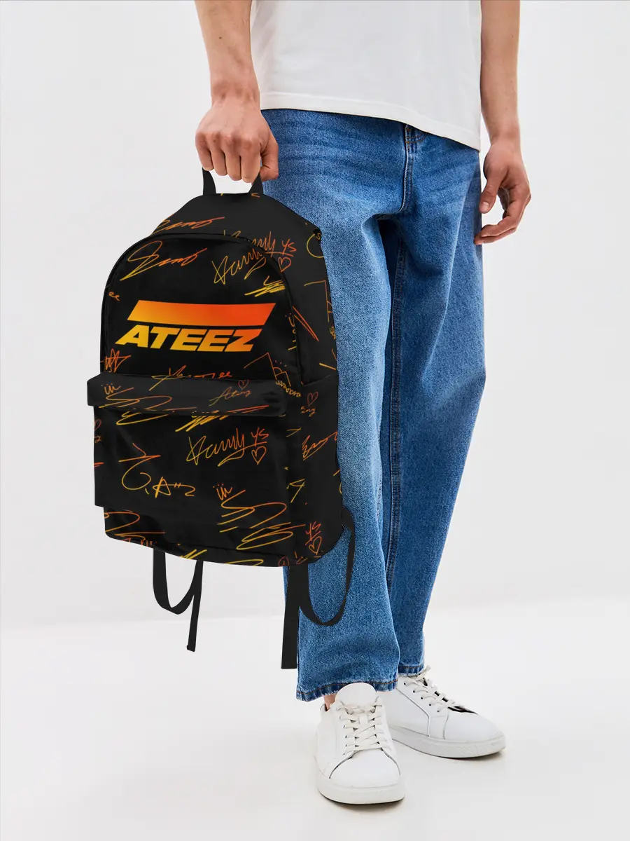 Рюкзак джинсовый / ATEEZ АВТОГРАФЫ