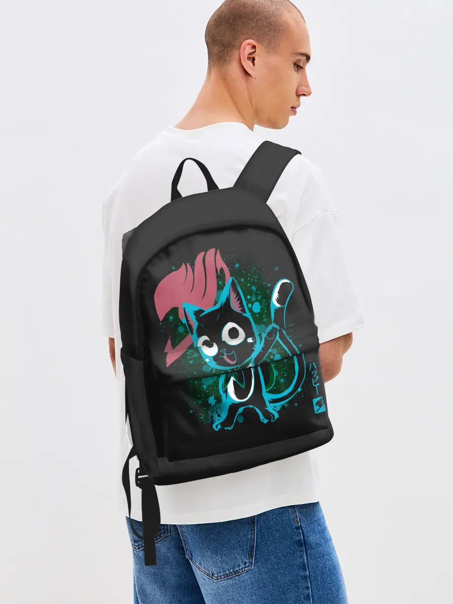 Рюкзак джинсовый / Эмблема Хвоста Феи и Хэппи