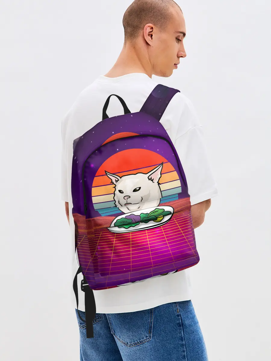 Рюкзак джинсовый / Woman yelling at a cat