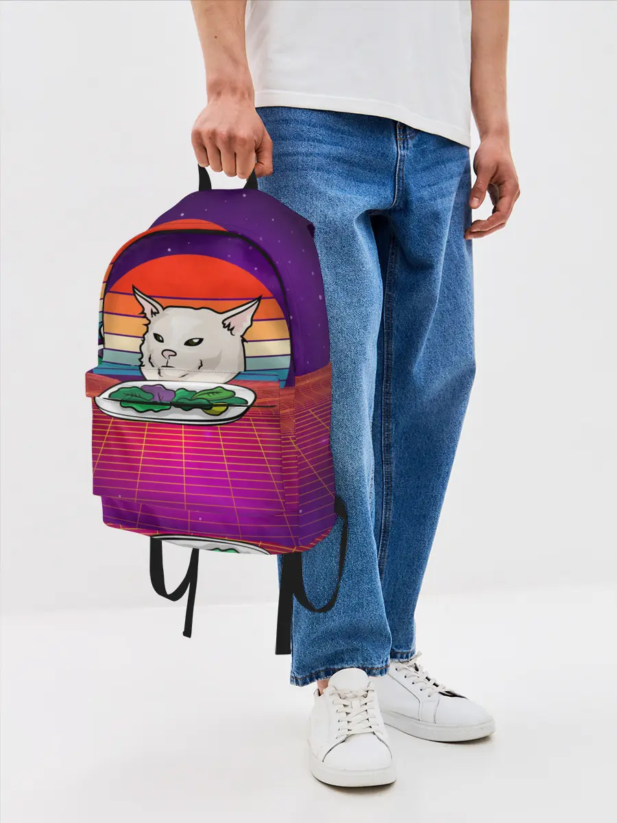 Рюкзак джинсовый / Woman yelling at a cat