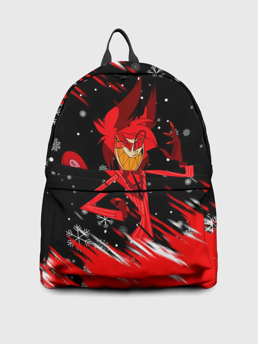 Рюкзак джинсовый / HAZBIN HOTEL НОВОГОДНИЙ.