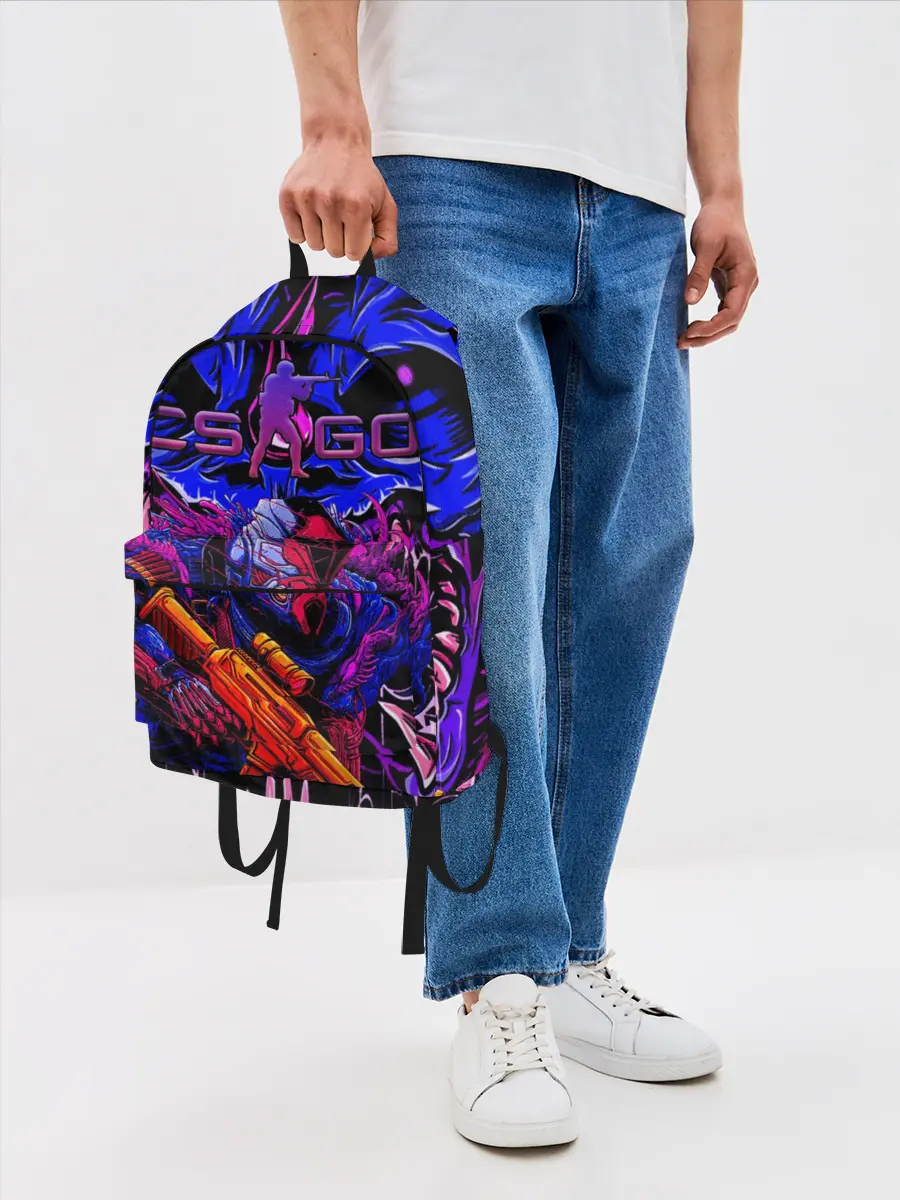 Рюкзак джинсовый / CS GO hyper beast IMBAskin