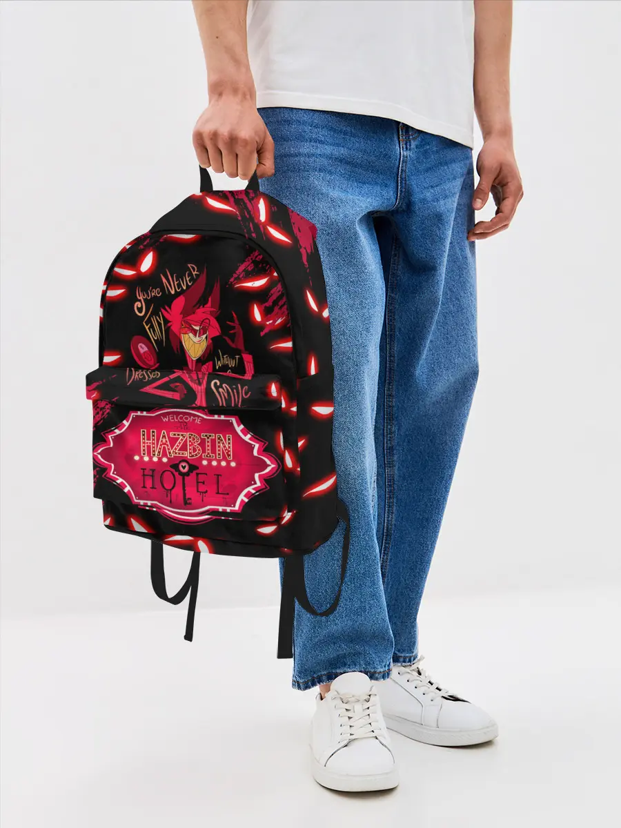Рюкзак джинсовый / HAZBIN HOTEL ALASTOR.
