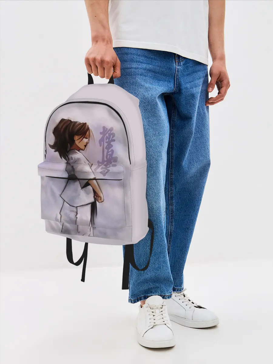 Рюкзак джинсовый / Кёкусинкай девушка