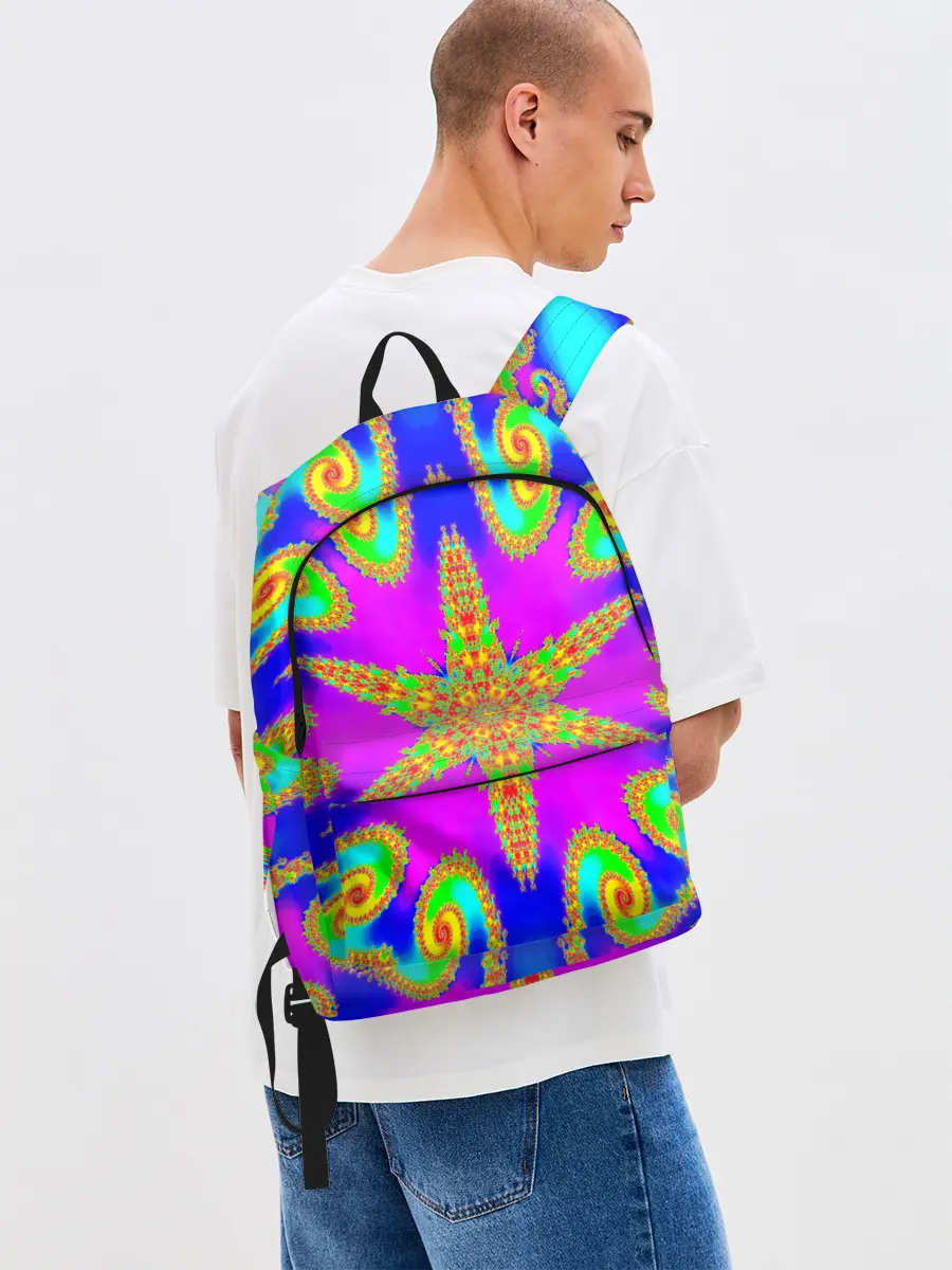Рюкзак джинсовый / Неоновый фрактал