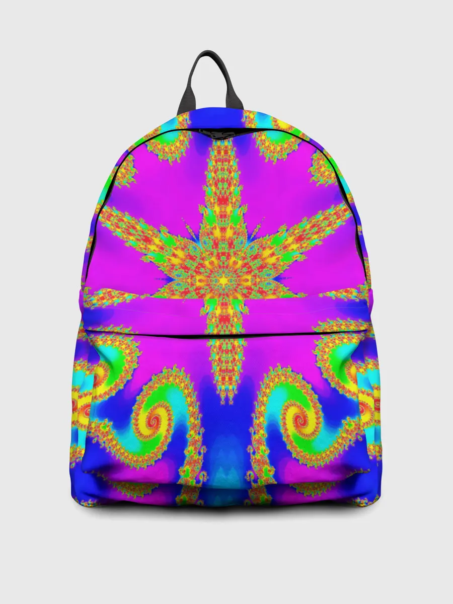 Рюкзак джинсовый / Неоновый фрактал