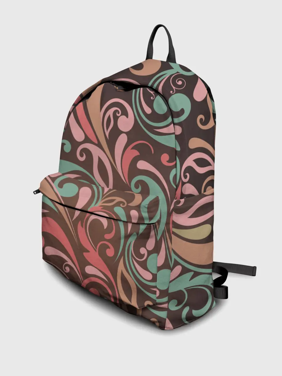 Рюкзак джинсовый / Узор хохломы