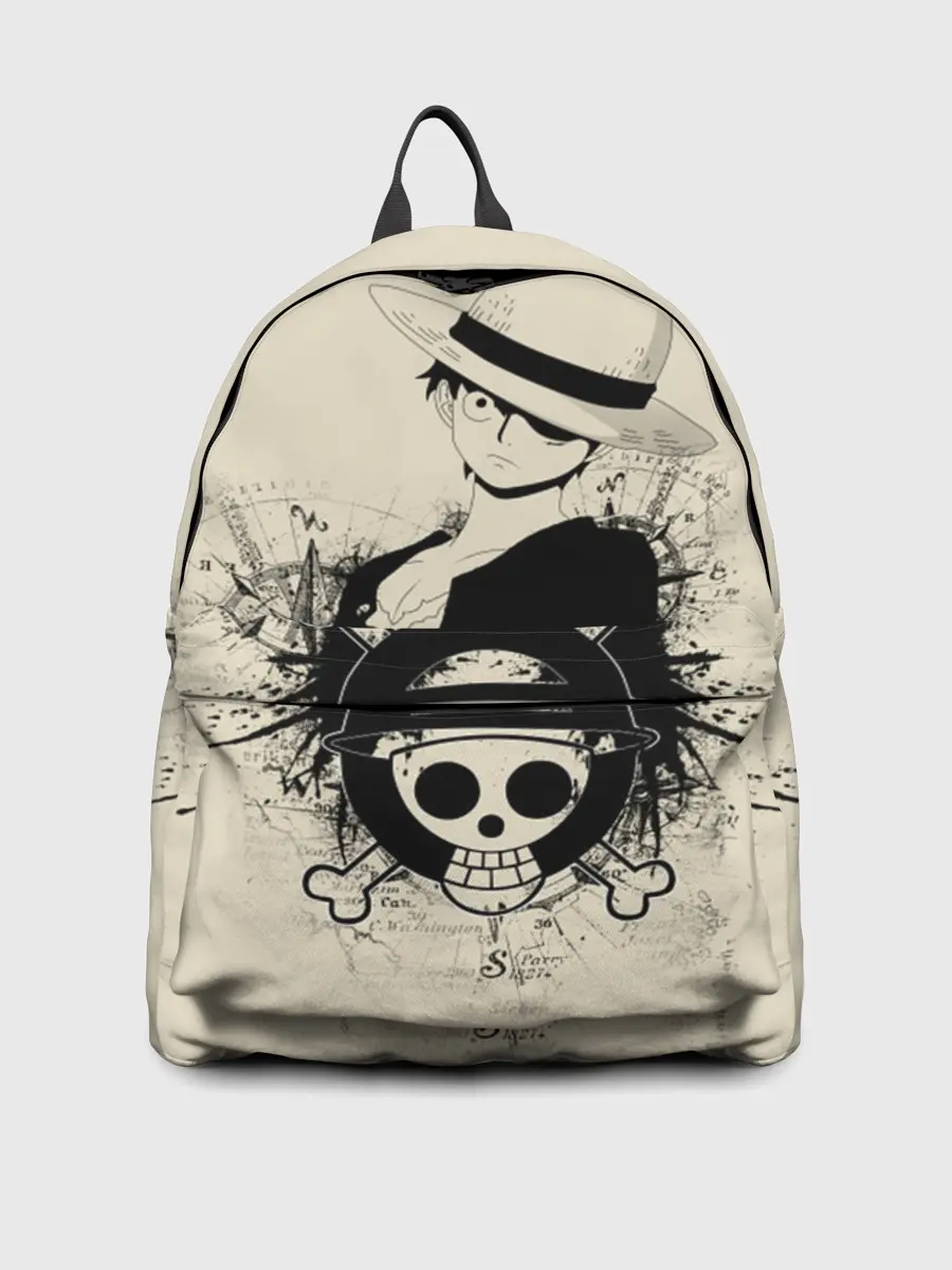 Рюкзак джинсовый / шляпа и череп One Piece