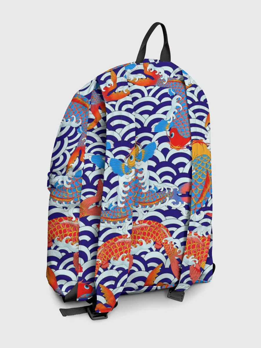 Рюкзак джинсовый / Карп Кои