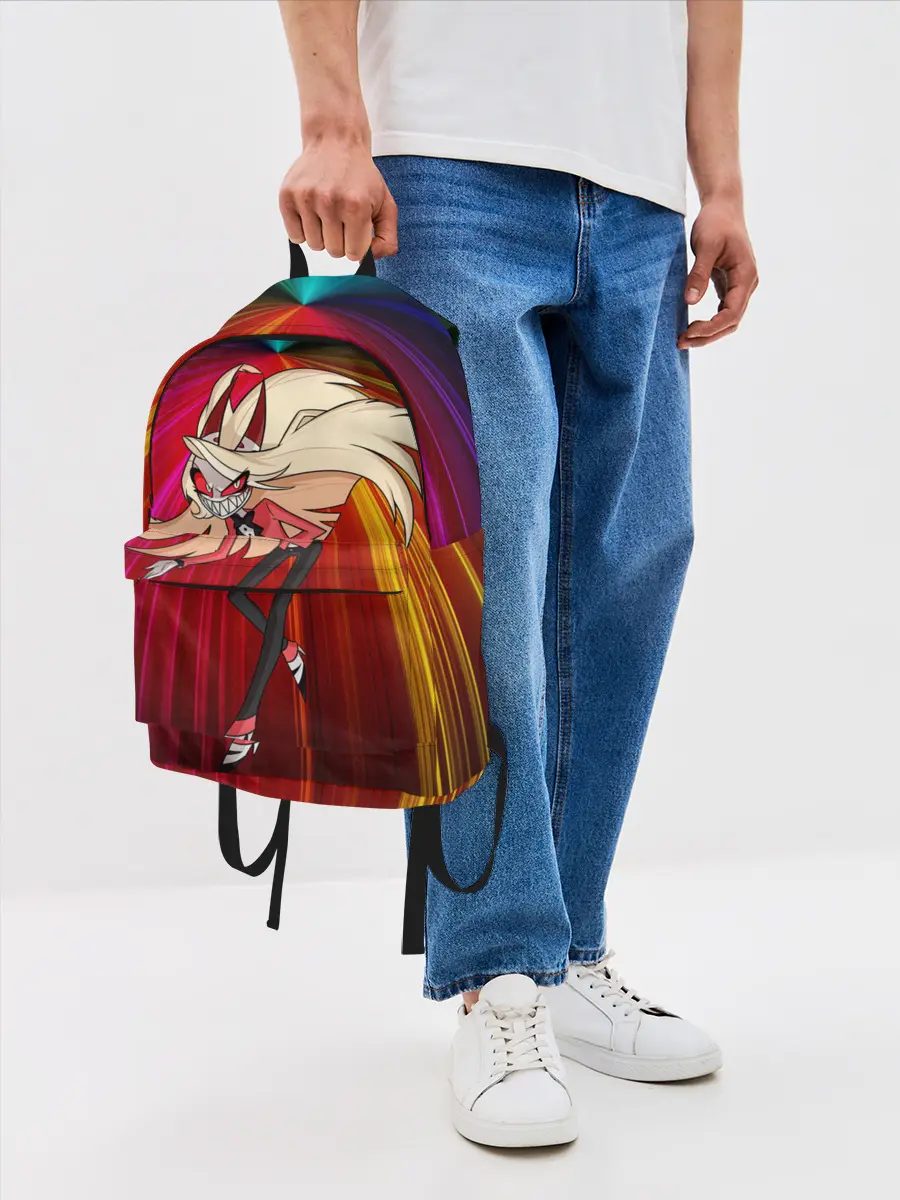 Рюкзак джинсовый / Hazbin Hotel - Отель Хазбин