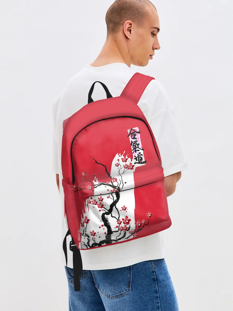 Рюкзак джинсовый / Сакура Айкидо