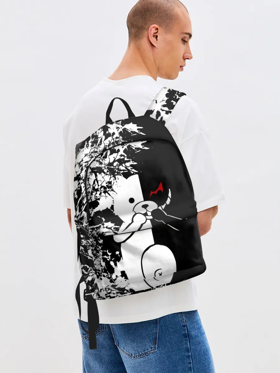 Рюкзак джинсовый / MONOKUMA держит руки