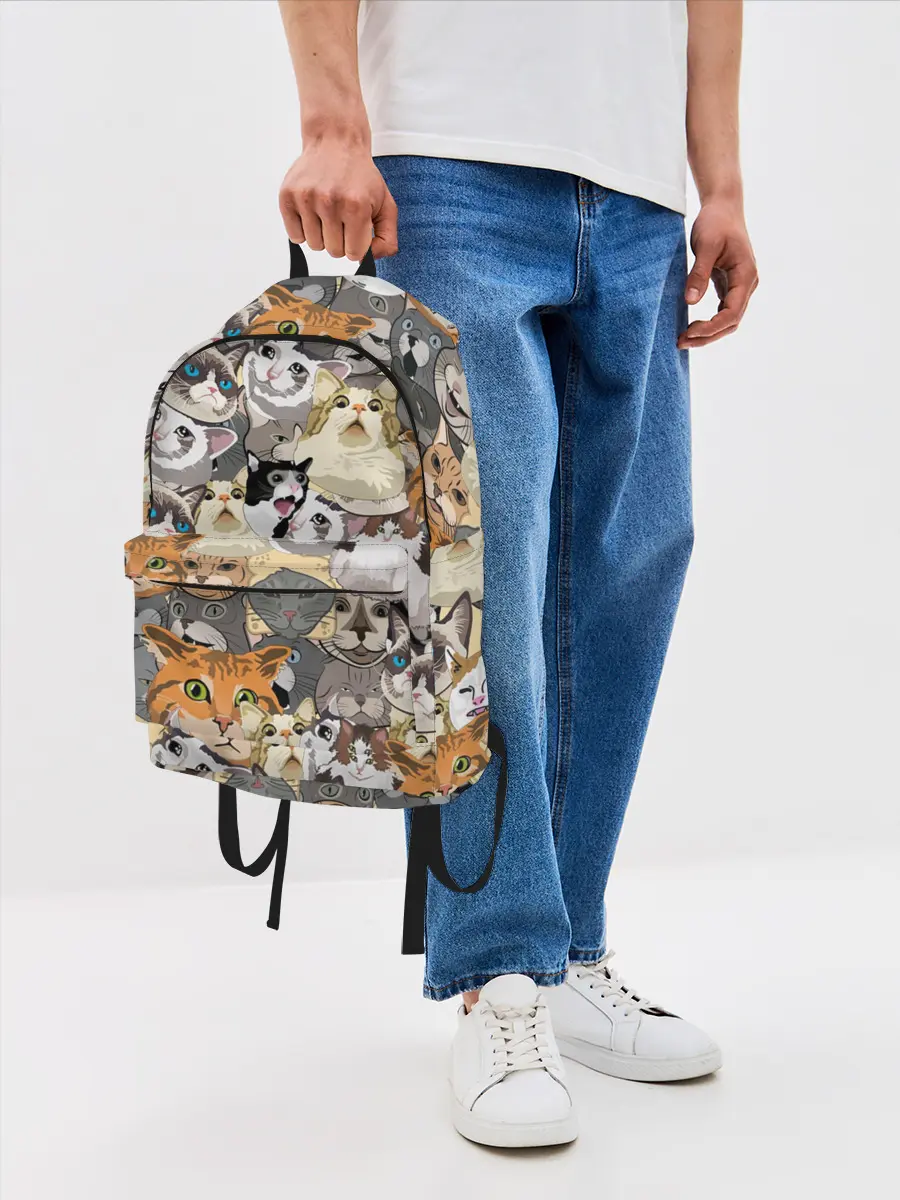 Рюкзак джинсовый / ALL CATS MEMES