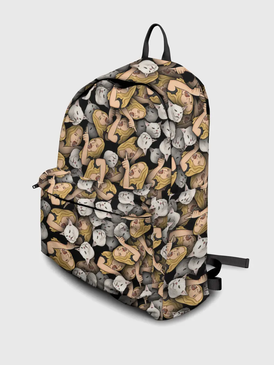 Рюкзак джинсовый / Woman Yelling at a Cat