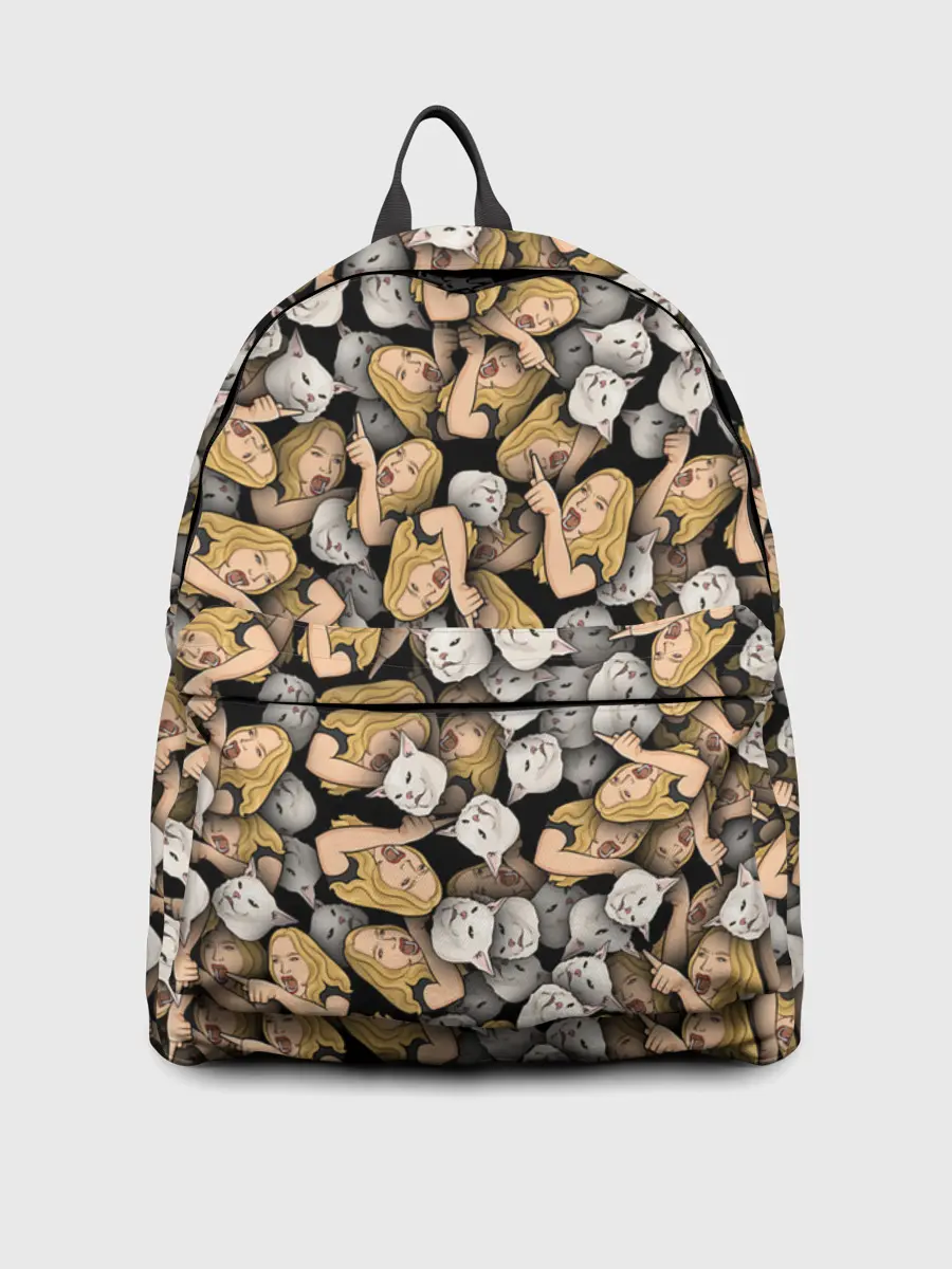 Рюкзак джинсовый / Woman Yelling at a Cat