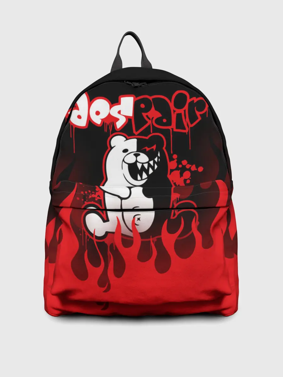 Рюкзак джинсовый / Монокума despair горит