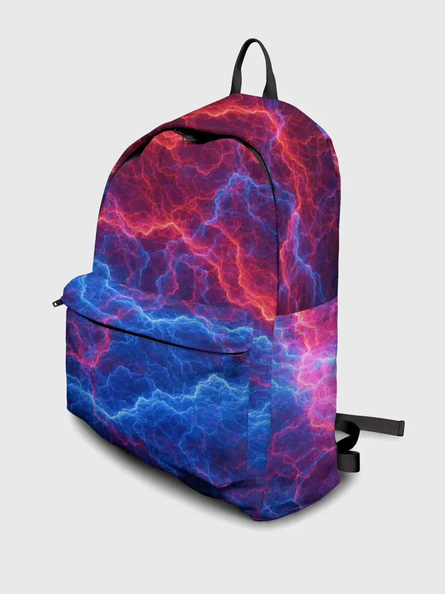 Рюкзак джинсовый / Молнии: Огонь и лед