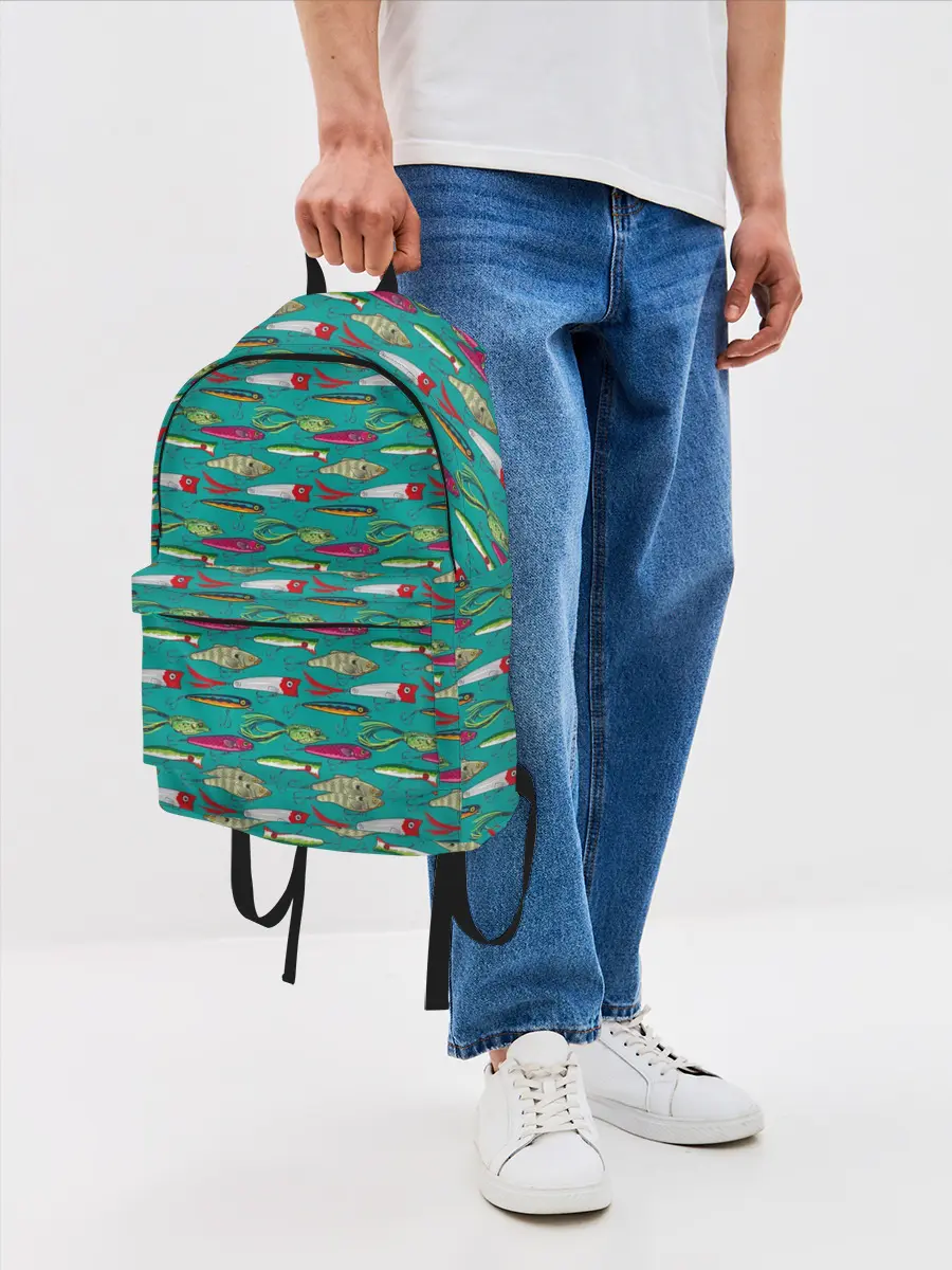 Рюкзак джинсовый / рыбацкие блесна