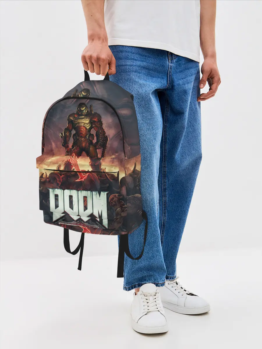 Рюкзак джинсовый / DOOM ETERNAL