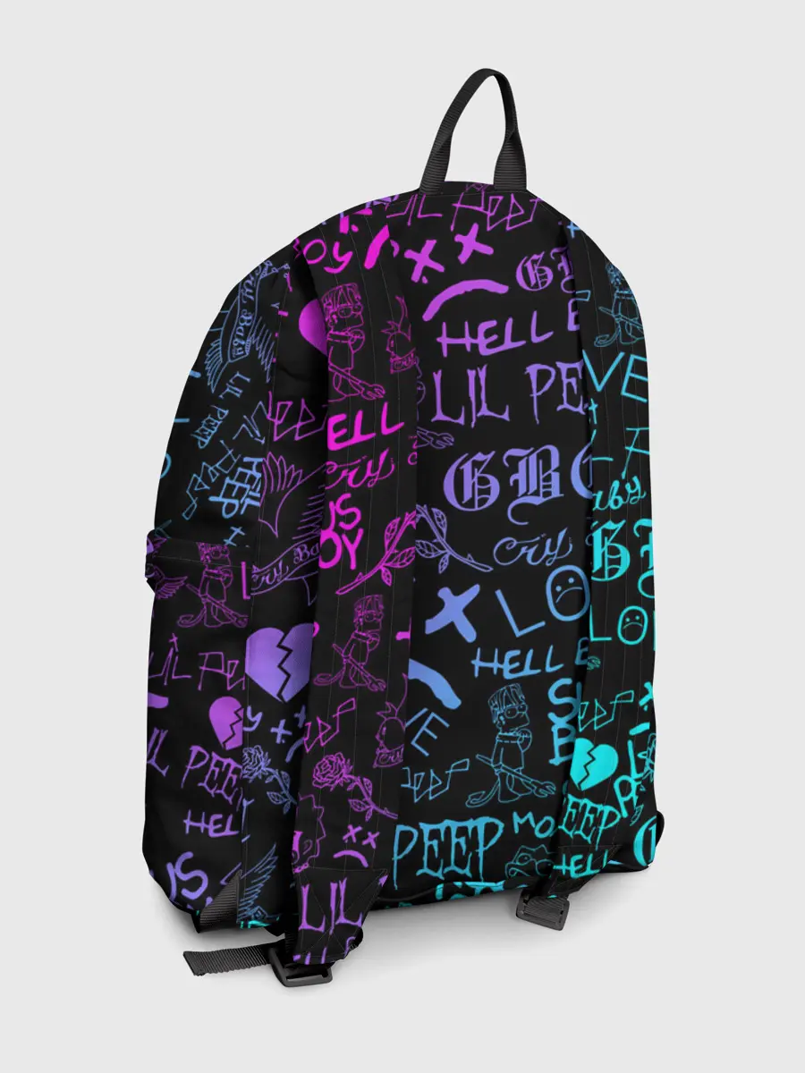 Рюкзак джинсовый / LIL PEEP NEON | ЛИЛ ПИП НЕОН