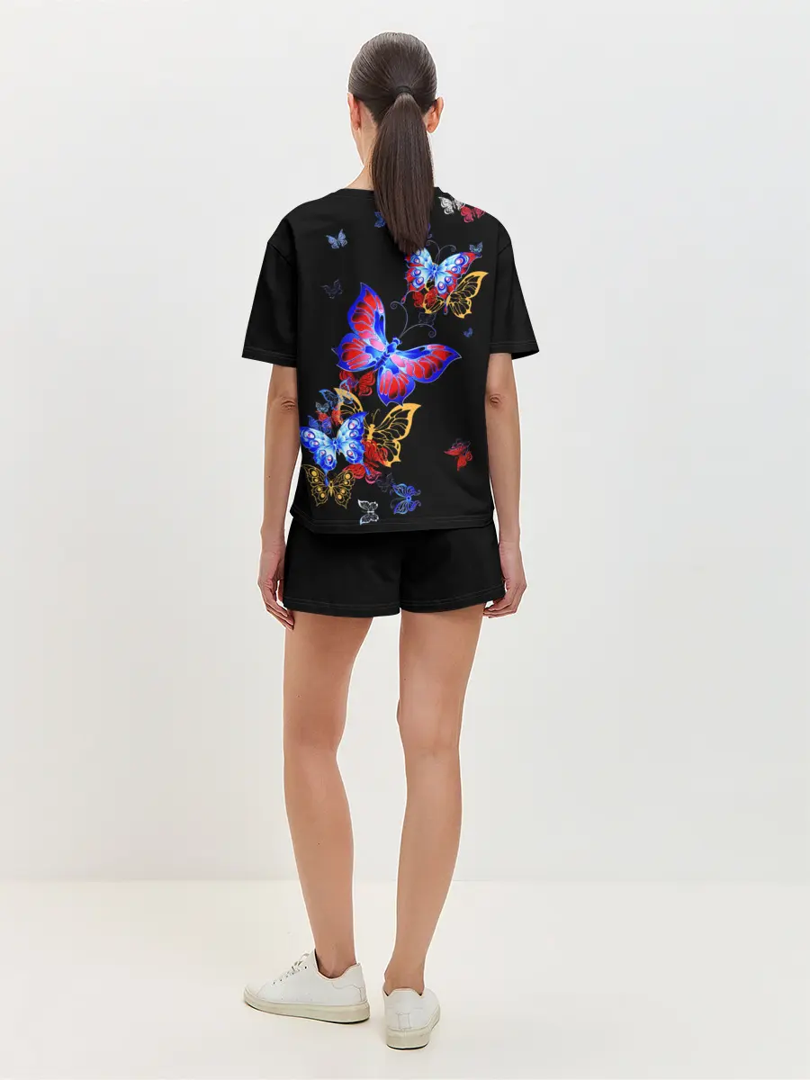 Женская пижама с шортами / Поцелуй бабочек