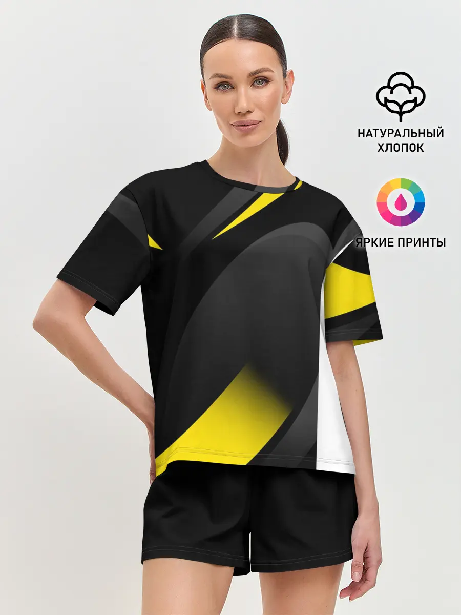 Женская пижама с шортами / SPORT WEAR YELLOW