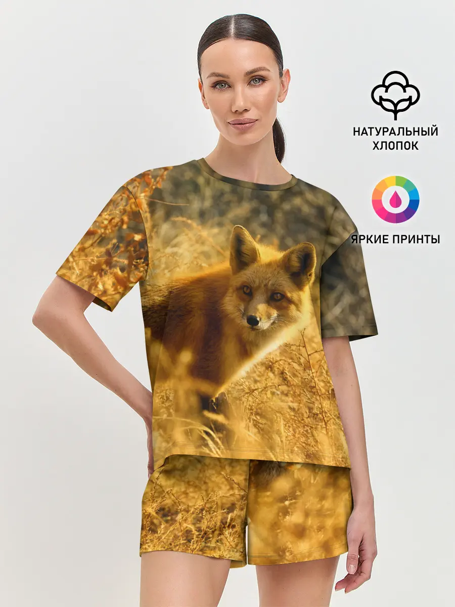 Женская пижама с шортами / Рыжая Лиса