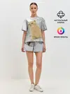 Женская пижама с шортами / Кот и снег