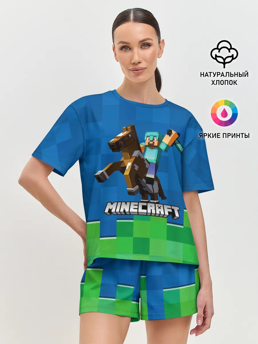 Женская пижама с шортами / Minecraft / Майнкрафт
