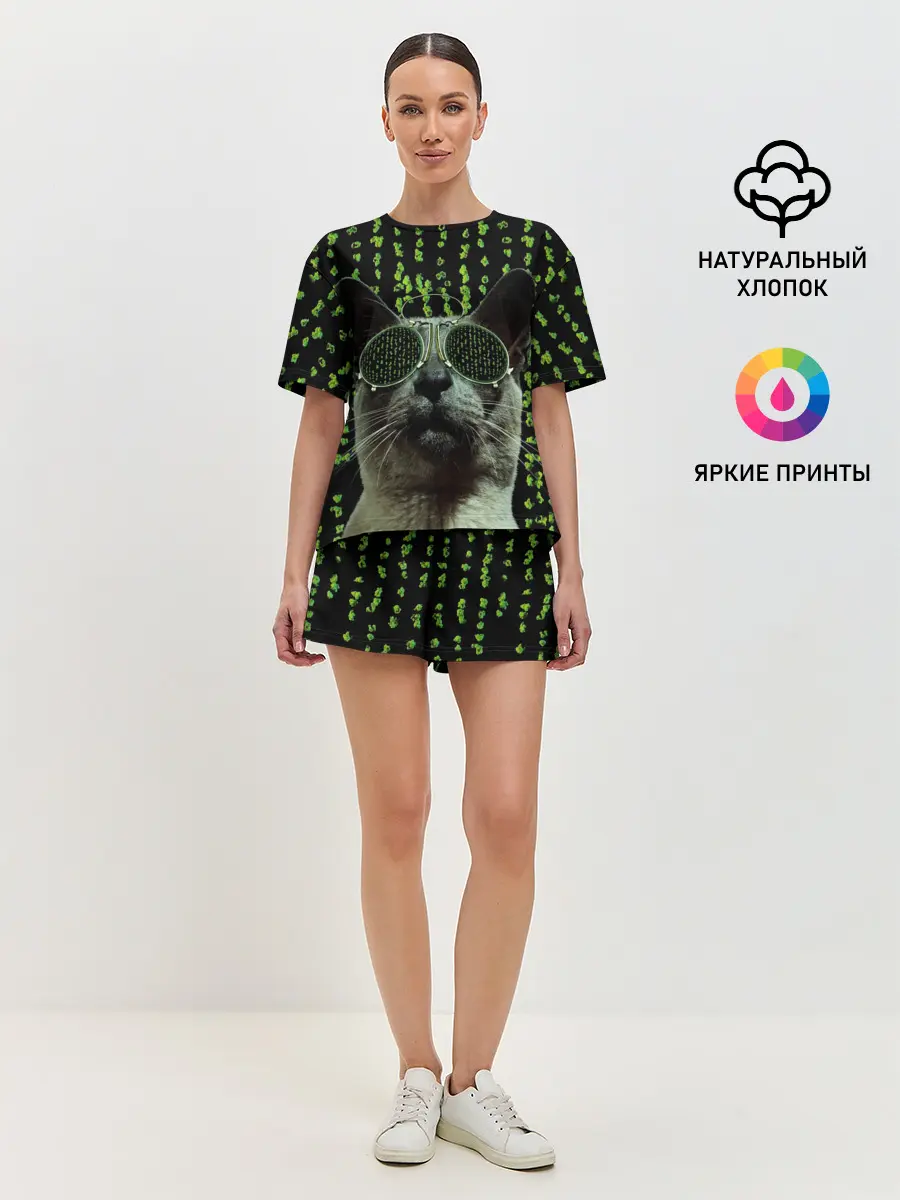 Женская пижама с шортами / КОТ