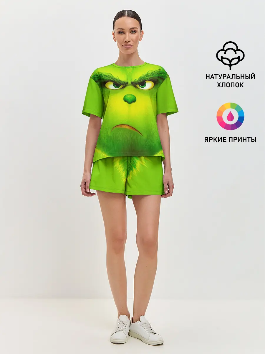 Женская пижама с шортами / Гринч 3D/ The Grinch