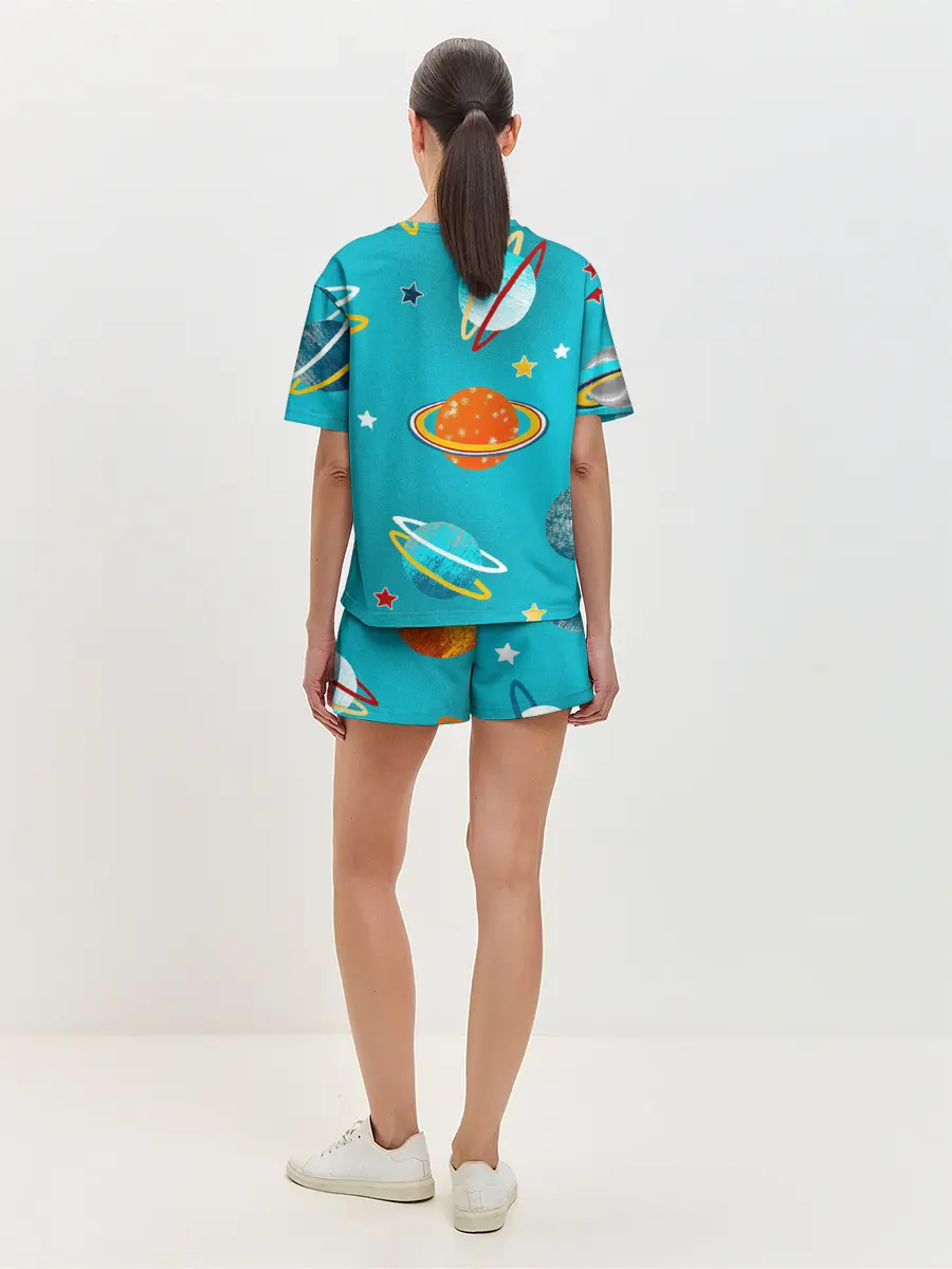 Женская пижама с шортами / Необычные планеты