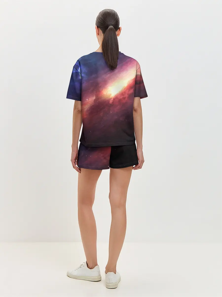Женская пижама с шортами / Космос