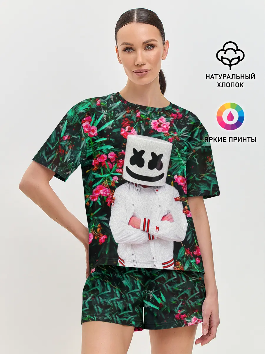 Женская пижама с шортами / MARSHMELLO ROSES