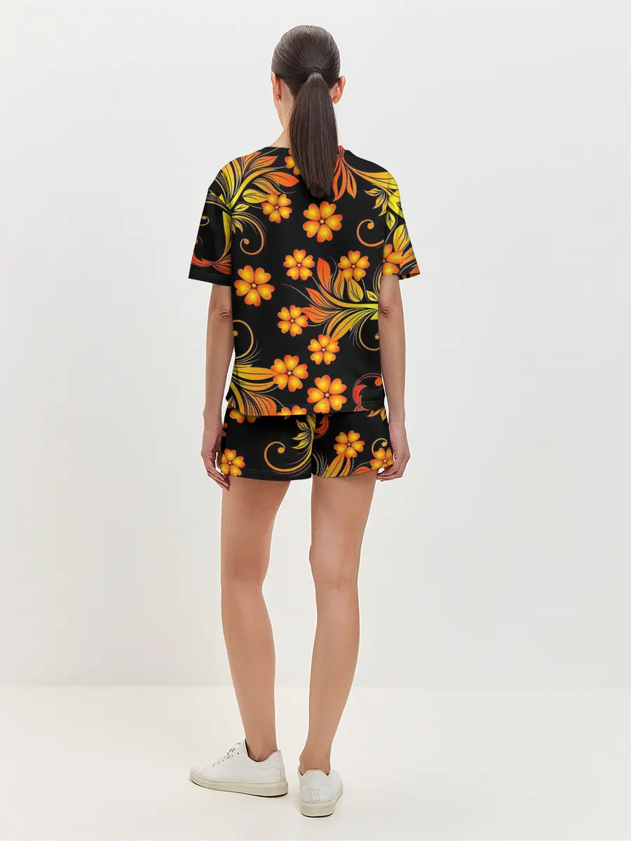 Женская пижама с шортами / Хохлома