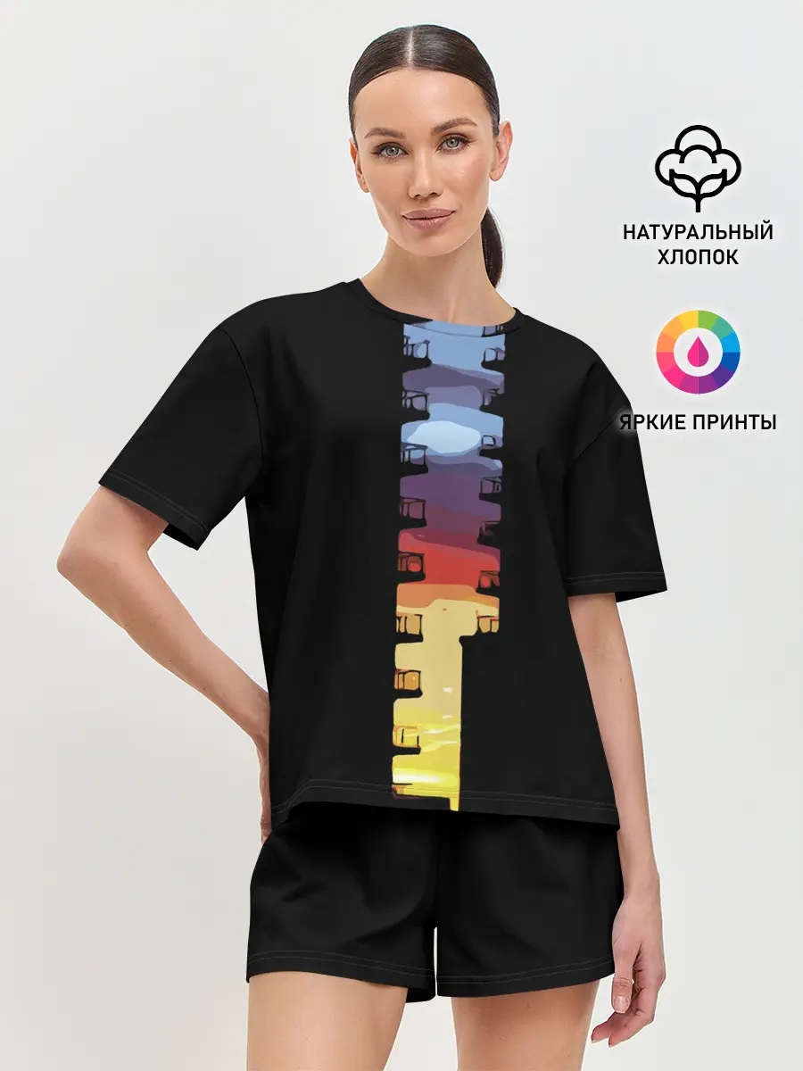 Женская пижама с шортами / Балконы