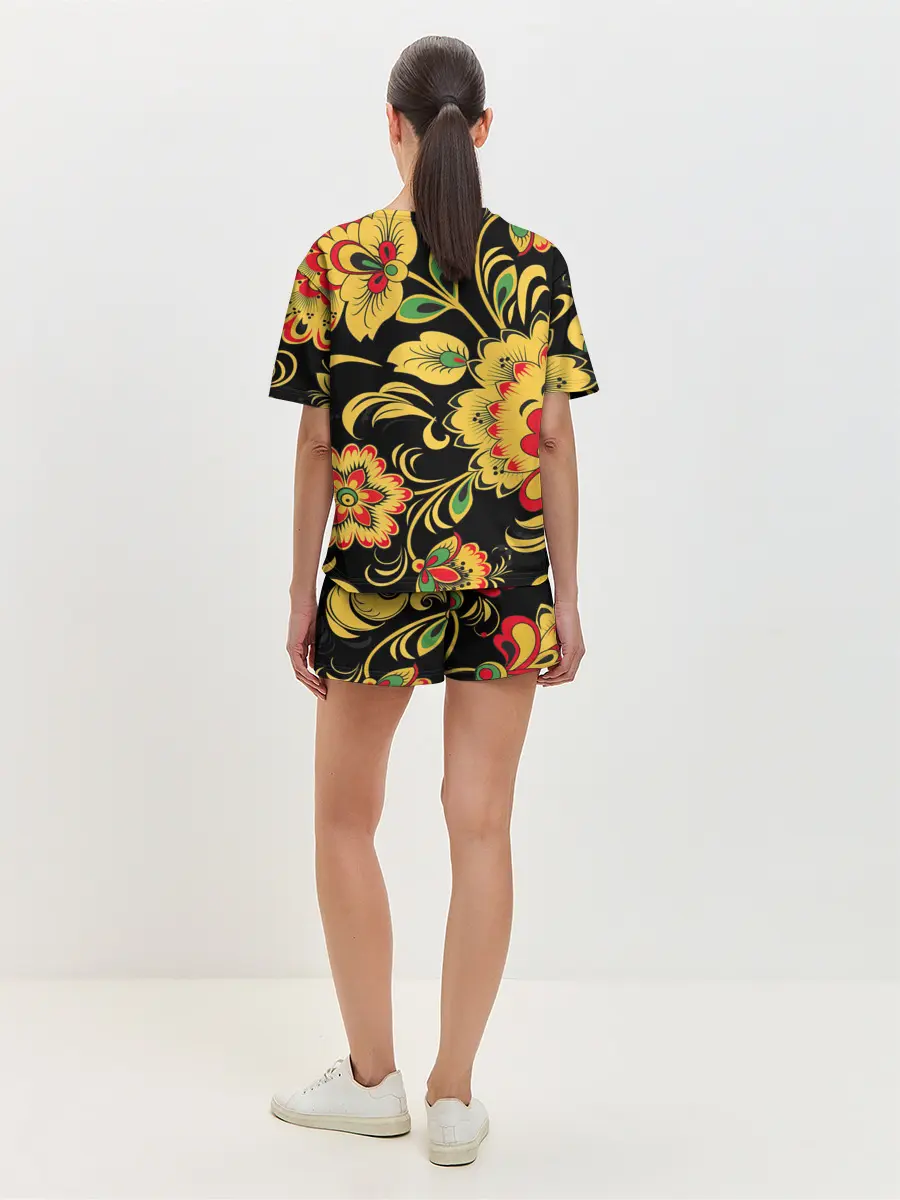 Женская пижама с шортами / Хохлома