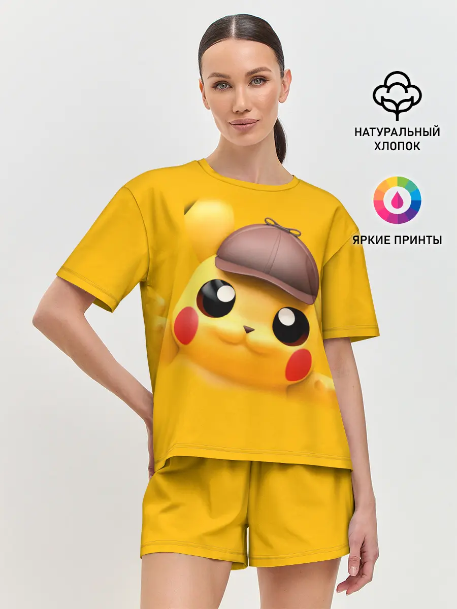 Женская пижама с шортами / Pikachu Pika Pika