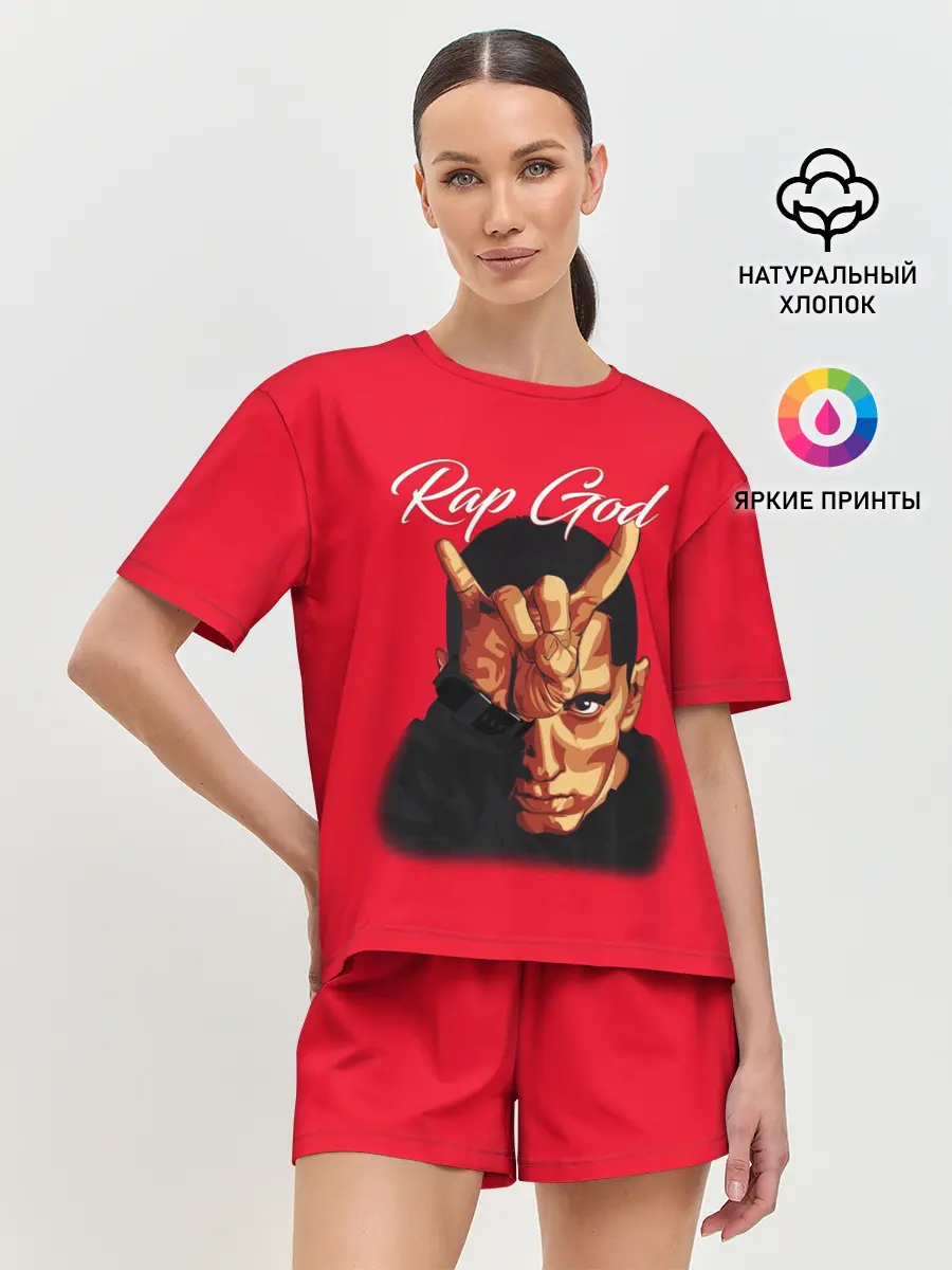 Женская пижама с шортами / EMINEM RAP GOD