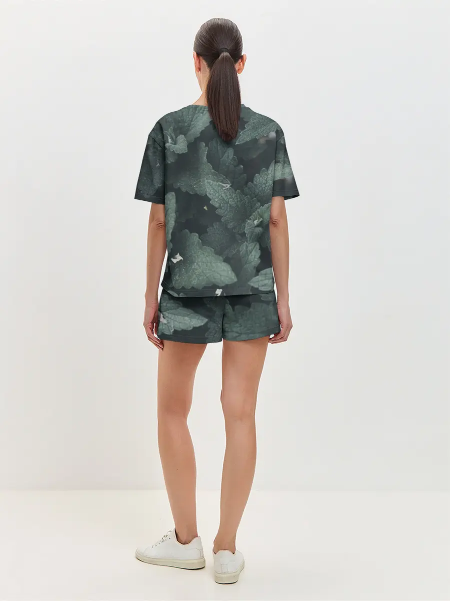 Женская пижама с шортами / Мята.