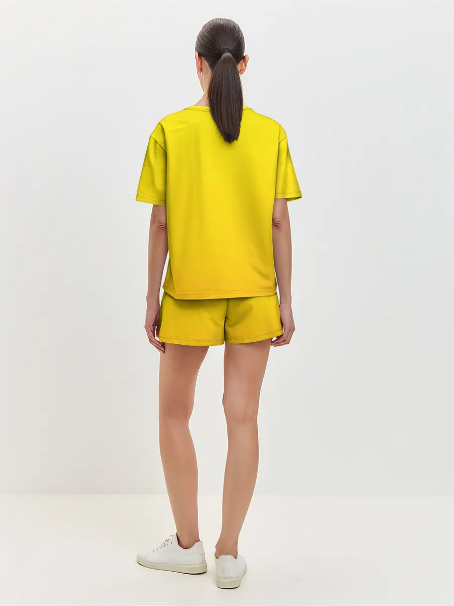 Женская пижама с шортами / желток аниме