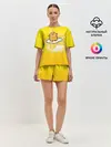 Женская пижама с шортами / желток аниме
