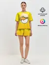 Женская пижама с шортами / Гудетама веселое яйцо