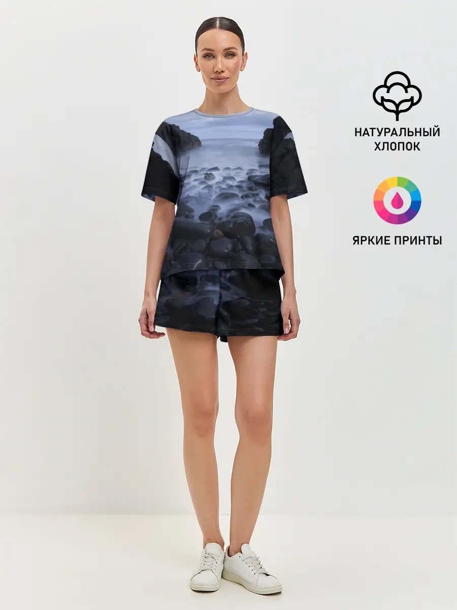 Женская пижама с шортами / Горные породы