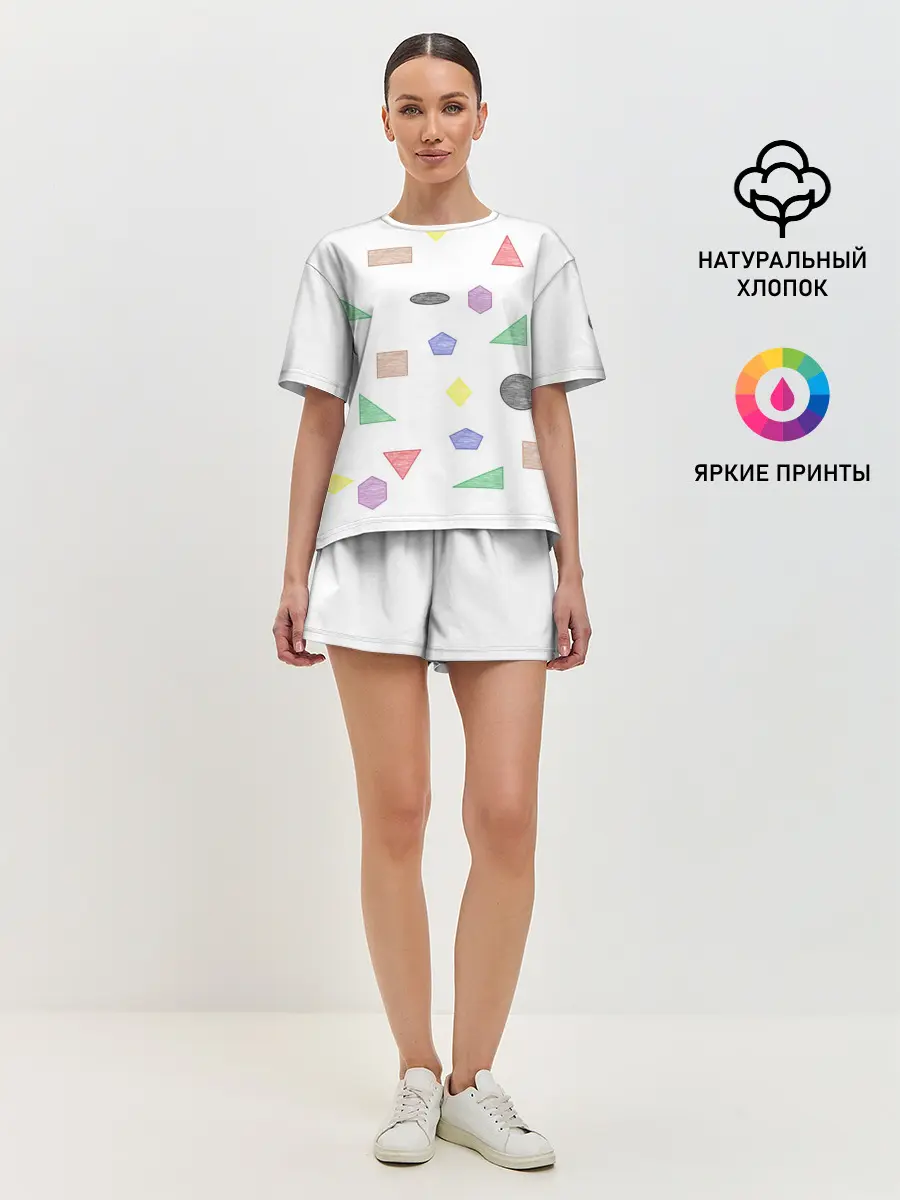 Женская пижама с шортами / Геометрия