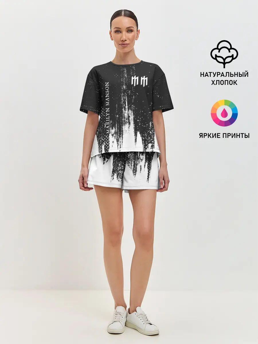 Женская пижама с шортами / MARILYN MANSON / М. МЭНСОН