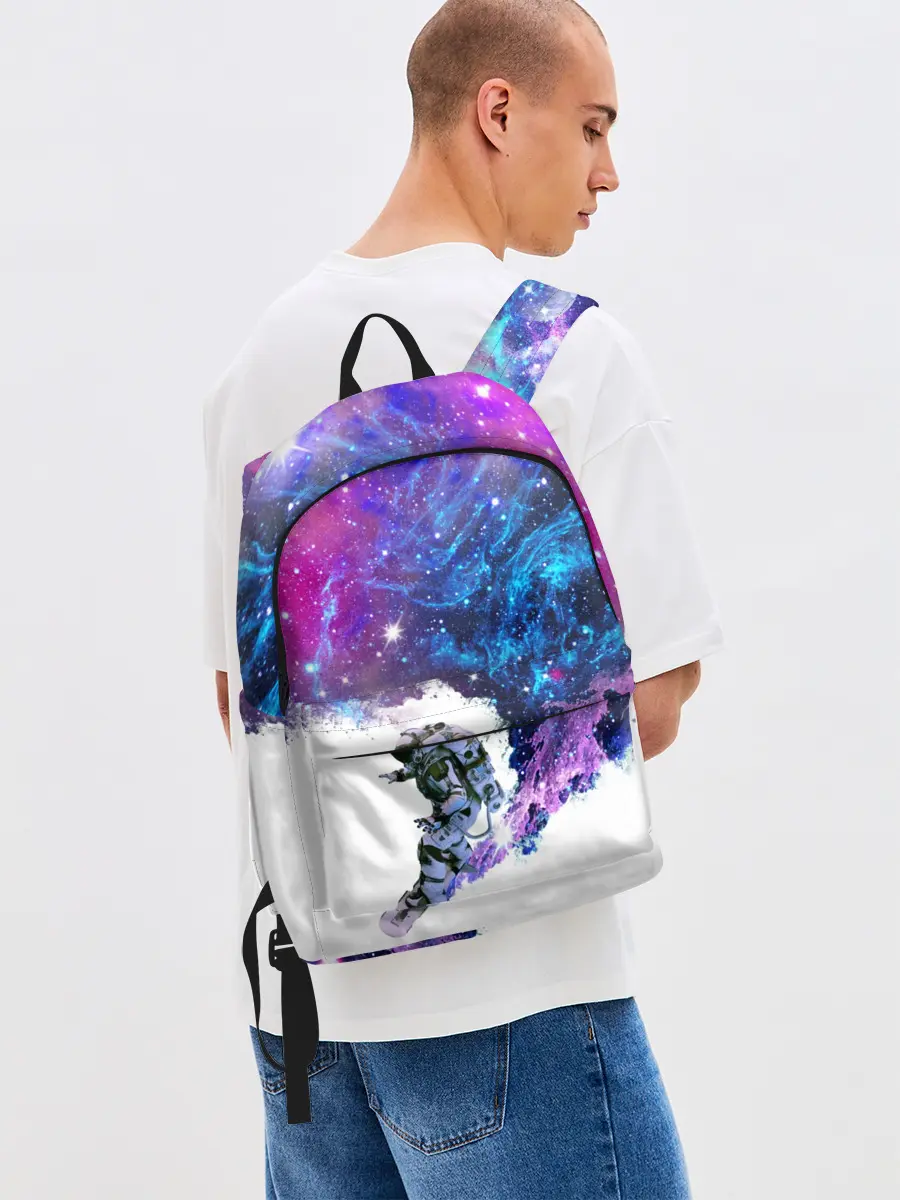 Рюкзак джинсовый / Космический сноуборд